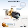 imagegotonovo Tub Shower Faucet Set Bathroom Shower Head Kit High Pressure Bathtub Shower Faucet 6 Modes ABS Handheld Spray Valve and Shower Trim Kit Shower Head and Handle Set Brushed NickelOil Rubbed Bronze
