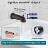 imagegotonovo Tub Shower Faucet Set Bathroom Shower Head Kit High Pressure Bathtub Shower Faucet 6 Modes ABS Handheld Spray Valve and Shower Trim Kit Shower Head and Handle Set Brushed NickelMatte Black