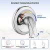 imagegotonovo Tub Shower Faucet Set Bathroom Shower Head Kit High Pressure Bathtub Shower Faucet 6 Modes ABS Handheld Spray Valve and Shower Trim Kit Shower Head and Handle Set Brushed NickelPolished Chrome