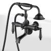 imagegotonovo 3 38 Vintage Bathtub Filler Wall Mount Clawfoot Tub Faucet Shower Kit with Handheld Shower 2Functions Double Level Handle Vintage Telephone Handheld Shower Antique BrassOil Rubbed Bronze
