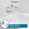 image:imagegotonovo Shower System with Tub SpoutWaterfall Tub Shower Faucet Set for Bathroom Head and Handle Set Wall Mounted 3 Function Roughin Valve and Trim Included 12 inch Shower Head Oil Rubbed BronzePolished Chrome