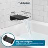 image:imagegotonovo Shower System with Tub SpoutWaterfall Tub Shower Faucet Set for Bathroom Head and Handle Set Wall Mounted 3 Function Roughin Valve and Trim Included 12 inch Shower Head Oil Rubbed BronzeMatte Black