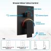 image:imagegotonovo Shower System with Tub SpoutWaterfall Tub Shower Faucet Set for Bathroom Head and Handle Set Wall Mounted 3 Function Roughin Valve and Trim Included 12 inch Shower Head Oil Rubbed BronzeOil Rubbed Bronze