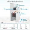 image:imagegotonovo Shower System with Tub SpoutWaterfall Tub Shower Faucet Set for Bathroom Head and Handle Set Wall Mounted 3 Function Roughin Valve and Trim Included 12 inch Shower Head Oil Rubbed BronzePolished Chrome