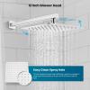 image:imagegotonovo Shower System with Tub SpoutWaterfall Tub Shower Faucet Set for Bathroom Head and Handle Set Wall Mounted 3 Function Roughin Valve and Trim Included 12 inch Shower Head Oil Rubbed BronzePolished Chrome