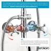 image:imagegotonovo Bathroom Classic Exposed Shower Faucet Wall Mount Shower System 8 Inch Luxurious Rainfall Shower Head Set with Tub Spout and Handheld Spray Double Cross Handles Antique BrassPolished Chrome