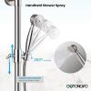 image:imagegotonovo Bathroom Classic Exposed Shower Faucet Wall Mount Shower System 8 Inch Luxurious Rainfall Shower Head Set with Tub Spout and Handheld Spray Double Cross Handles Antique BrassBrushed Nickel
