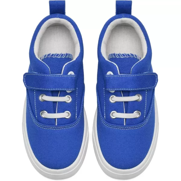 imagerosyclo Canvas Sneakers for Boys and Girls Toddler Kids Walking Shoes Lightweight Breathable NonSlip Soft Adjustable Strap Baby Boy Girl Outdoor Casual Tennis Shoe for Little Big KidBlue