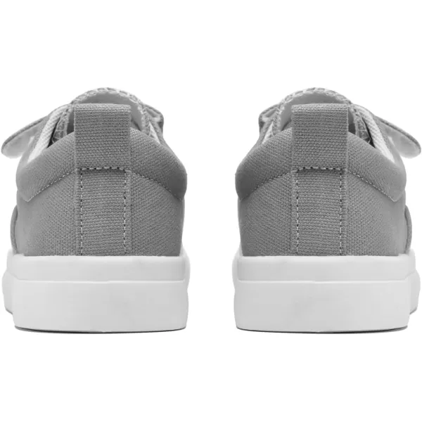 imagerosyclo Canvas Sneakers for Boys and Girls Toddler Kids Walking Shoes Lightweight Breathable NonSlip Soft Adjustable Strap Baby Boy Girl Outdoor Casual Tennis Shoe for Little Big KidGrey