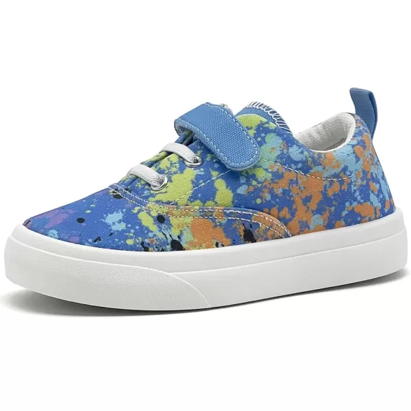 imagerosyclo Canvas Sneakers for Boys and Girls Toddler Kids Walking Shoes Lightweight Breathable NonSlip Soft Adjustable Strap Baby Boy Girl Outdoor Casual Tennis Shoe for Little Big KidBlue Graffiti