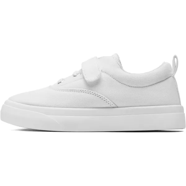 imagerosyclo Canvas Sneakers for Boys and Girls Toddler Kids Walking Shoes Lightweight Breathable NonSlip Soft Adjustable Strap Baby Boy Girl Outdoor Casual Tennis Shoe for Little Big KidWhite