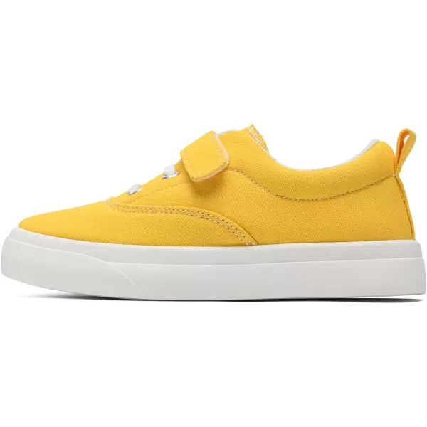 imagerosyclo Canvas Sneakers for Boys and Girls Toddler Kids Walking Shoes Lightweight Breathable NonSlip Soft Adjustable Strap Baby Boy Girl Outdoor Casual Tennis Shoe for Little Big KidYellow