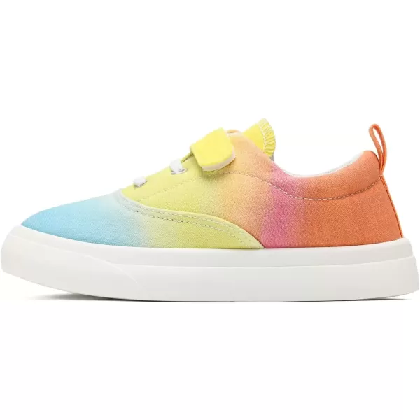 imagerosyclo Canvas Sneakers for Boys and Girls Toddler Kids Walking Shoes Lightweight Breathable NonSlip Soft Adjustable Strap Baby Boy Girl Outdoor Casual Tennis Shoe for Little Big KidRainbow