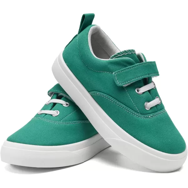 imagerosyclo Canvas Sneakers for Boys and Girls Toddler Kids Walking Shoes Lightweight Breathable NonSlip Soft Adjustable Strap Baby Boy Girl Outdoor Casual Tennis Shoe for Little Big KidGreen