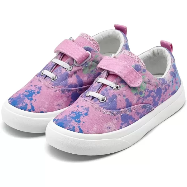 imagerosyclo Canvas Sneakers for Boys and Girls Toddler Kids Walking Shoes Lightweight Breathable NonSlip Soft Adjustable Strap Baby Boy Girl Outdoor Casual Tennis Shoe for Little Big KidPink Graffiti