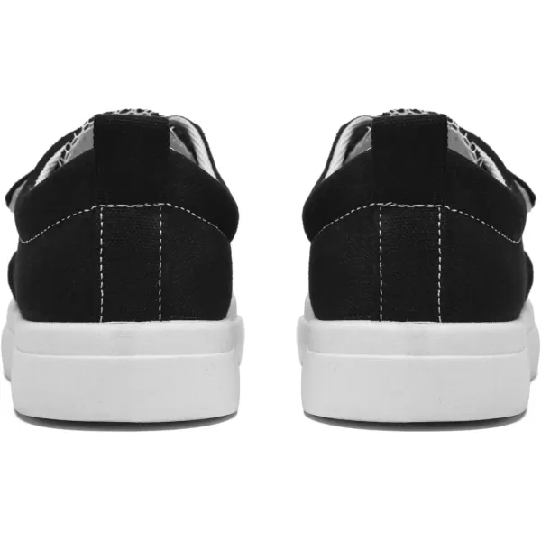 imagerosyclo Canvas Sneakers for Boys and Girls Toddler Kids Walking Shoes Lightweight Breathable NonSlip Soft Adjustable Strap Baby Boy Girl Outdoor Casual Tennis Shoe for Little Big KidBlack