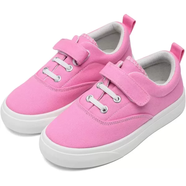 imagerosyclo Canvas Sneakers for Boys and Girls Toddler Kids Walking Shoes Lightweight Breathable NonSlip Soft Adjustable Strap Baby Boy Girl Outdoor Casual Tennis Shoe for Little Big KidPink