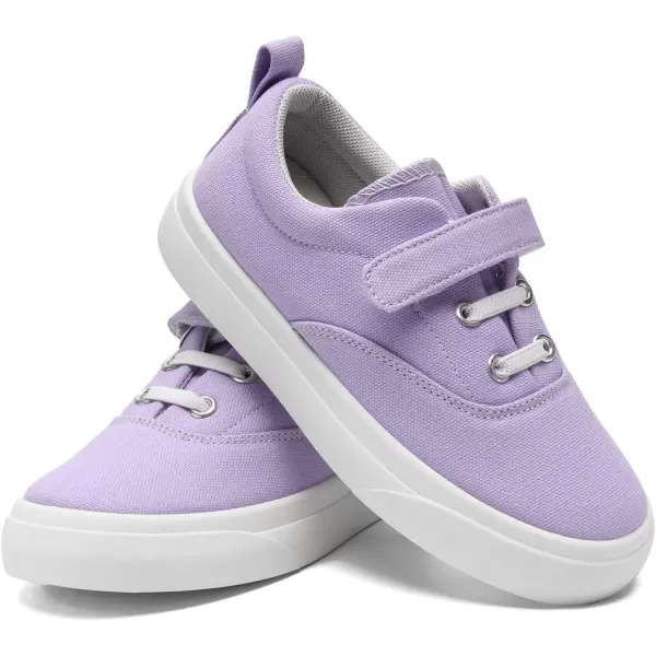 imagerosyclo Canvas Sneakers for Boys and Girls Toddler Kids Walking Shoes Lightweight Breathable NonSlip Soft Adjustable Strap Baby Boy Girl Outdoor Casual Tennis Shoe for Little Big KidPurple