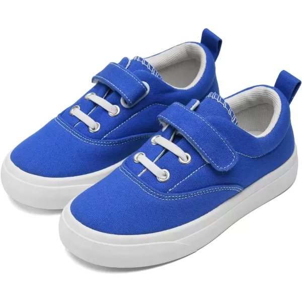 imagerosyclo Canvas Sneakers for Boys and Girls Toddler Kids Walking Shoes Lightweight Breathable NonSlip Soft Adjustable Strap Baby Boy Girl Outdoor Casual Tennis Shoe for Little Big KidBlue