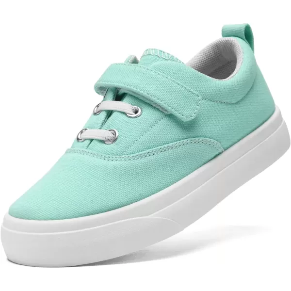 imagerosyclo Canvas Sneakers for Boys and Girls Toddler Kids Walking Shoes Lightweight Breathable NonSlip Soft Adjustable Strap Baby Boy Girl Outdoor Casual Tennis Shoe for Little Big KidMint Green