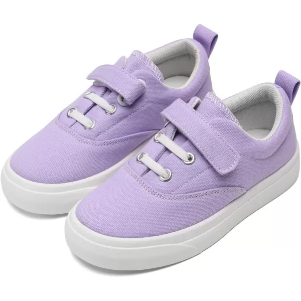 imagerosyclo Canvas Sneakers for Boys and Girls Toddler Kids Walking Shoes Lightweight Breathable NonSlip Soft Adjustable Strap Baby Boy Girl Outdoor Casual Tennis Shoe for Little Big KidPurple