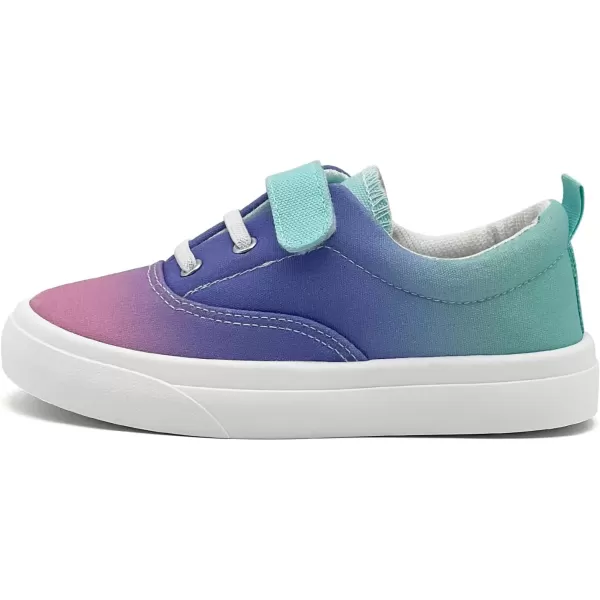 imagerosyclo Canvas Sneakers for Boys and Girls Toddler Kids Walking Shoes Lightweight Breathable NonSlip Soft Adjustable Strap Baby Boy Girl Outdoor Casual Tennis Shoe for Little Big KidGradient
