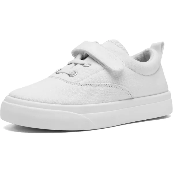 imagerosyclo Canvas Sneakers for Boys and Girls Toddler Kids Walking Shoes Lightweight Breathable NonSlip Soft Adjustable Strap Baby Boy Girl Outdoor Casual Tennis Shoe for Little Big Kid White