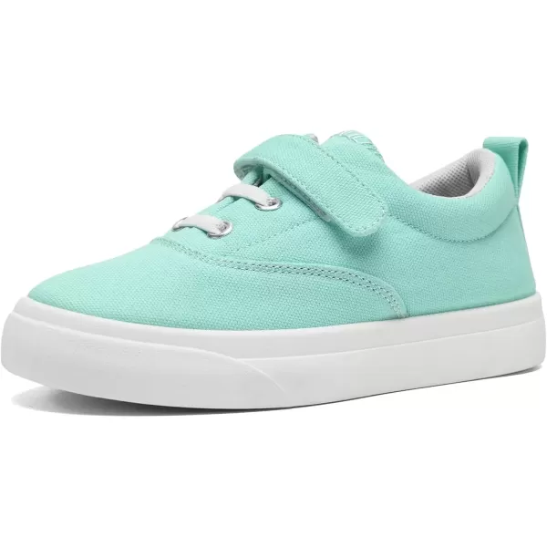 imagerosyclo Canvas Sneakers for Boys and Girls Toddler Kids Walking Shoes Lightweight Breathable NonSlip Soft Adjustable Strap Baby Boy Girl Outdoor Casual Tennis Shoe for Little Big KidMint Green