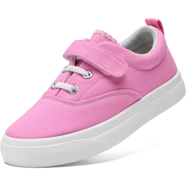 imagerosyclo Canvas Sneakers for Boys and Girls Toddler Kids Walking Shoes Lightweight Breathable NonSlip Soft Adjustable Strap Baby Boy Girl Outdoor Casual Tennis Shoe for Little Big KidPink