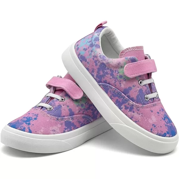 imagerosyclo Canvas Sneakers for Boys and Girls Toddler Kids Walking Shoes Lightweight Breathable NonSlip Soft Adjustable Strap Baby Boy Girl Outdoor Casual Tennis Shoe for Little Big KidPink Graffiti