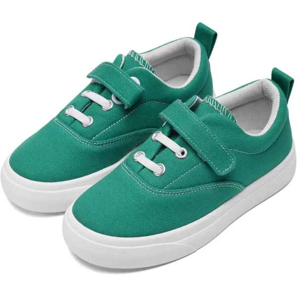 imagerosyclo Canvas Sneakers for Boys and Girls Toddler Kids Walking Shoes Lightweight Breathable NonSlip Soft Adjustable Strap Baby Boy Girl Outdoor Casual Tennis Shoe for Little Big KidGreen