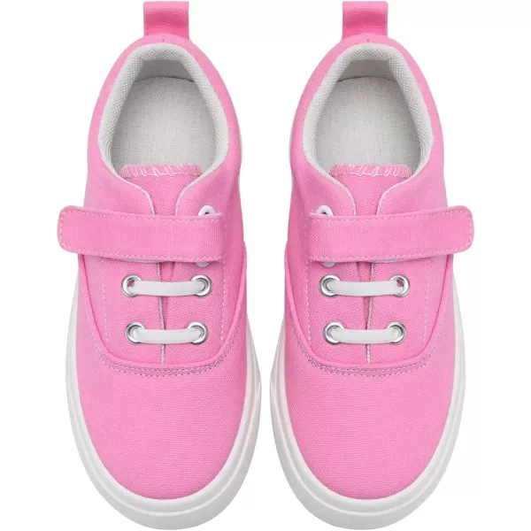 imagerosyclo Canvas Sneakers for Boys and Girls Toddler Kids Walking Shoes Lightweight Breathable NonSlip Soft Adjustable Strap Baby Boy Girl Outdoor Casual Tennis Shoe for Little Big KidPink