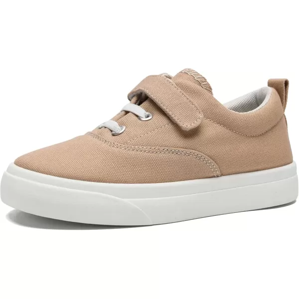 imagerosyclo Canvas Sneakers for Boys and Girls Toddler Kids Walking Shoes Lightweight Breathable NonSlip Soft Adjustable Strap Baby Boy Girl Outdoor Casual Tennis Shoe for Little Big KidKhaki