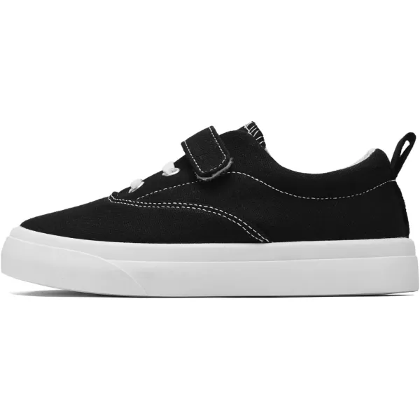 imagerosyclo Canvas Sneakers for Boys and Girls Toddler Kids Walking Shoes Lightweight Breathable NonSlip Soft Adjustable Strap Baby Boy Girl Outdoor Casual Tennis Shoe for Little Big KidBlack