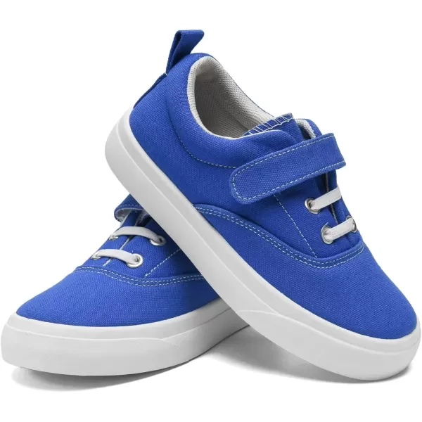 imagerosyclo Canvas Sneakers for Boys and Girls Toddler Kids Walking Shoes Lightweight Breathable NonSlip Soft Adjustable Strap Baby Boy Girl Outdoor Casual Tennis Shoe for Little Big KidBlue