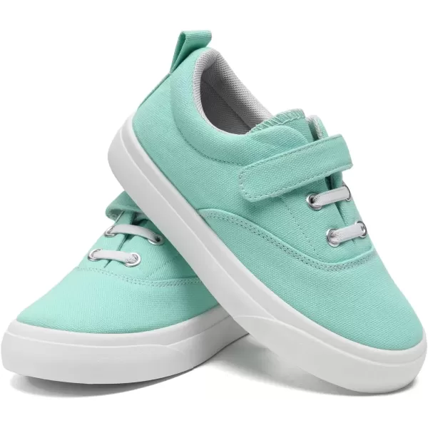 imagerosyclo Canvas Sneakers for Boys and Girls Toddler Kids Walking Shoes Lightweight Breathable NonSlip Soft Adjustable Strap Baby Boy Girl Outdoor Casual Tennis Shoe for Little Big KidMint Green