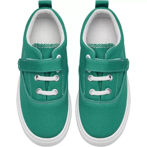 imagerosyclo Canvas Sneakers for Boys and Girls Toddler Kids Walking Shoes Lightweight Breathable NonSlip Soft Adjustable Strap Baby Boy Girl Outdoor Casual Tennis Shoe for Little Big KidGreen