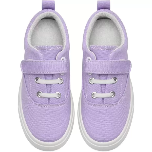 imagerosyclo Canvas Sneakers for Boys and Girls Toddler Kids Walking Shoes Lightweight Breathable NonSlip Soft Adjustable Strap Baby Boy Girl Outdoor Casual Tennis Shoe for Little Big KidPurple