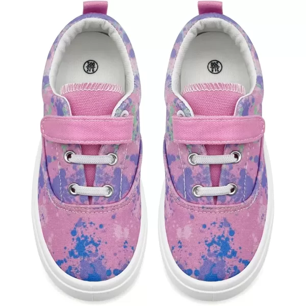 imagerosyclo Canvas Sneakers for Boys and Girls Toddler Kids Walking Shoes Lightweight Breathable NonSlip Soft Adjustable Strap Baby Boy Girl Outdoor Casual Tennis Shoe for Little Big KidPink Graffiti