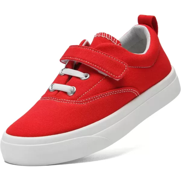 imagerosyclo Canvas Sneakers for Boys and Girls Toddler Kids Walking Shoes Lightweight Breathable NonSlip Soft Adjustable Strap Baby Boy Girl Outdoor Casual Tennis Shoe for Little Big KidRed