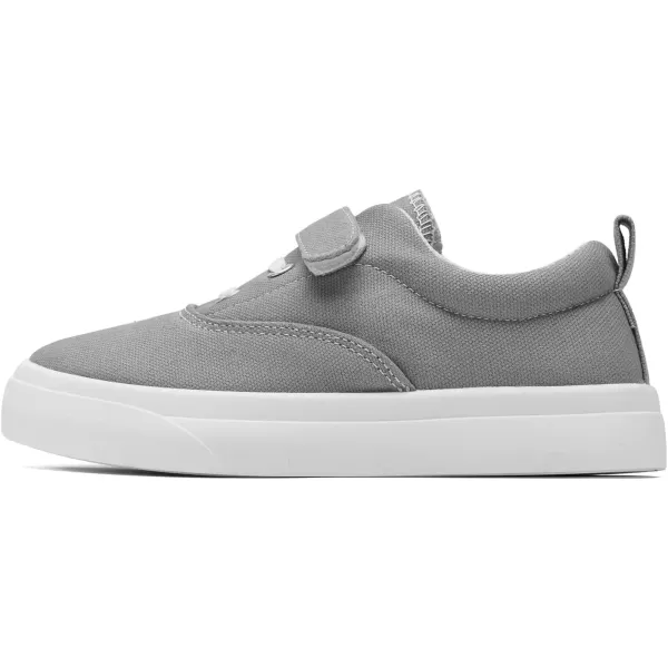 imagerosyclo Canvas Sneakers for Boys and Girls Toddler Kids Walking Shoes Lightweight Breathable NonSlip Soft Adjustable Strap Baby Boy Girl Outdoor Casual Tennis Shoe for Little Big KidGrey