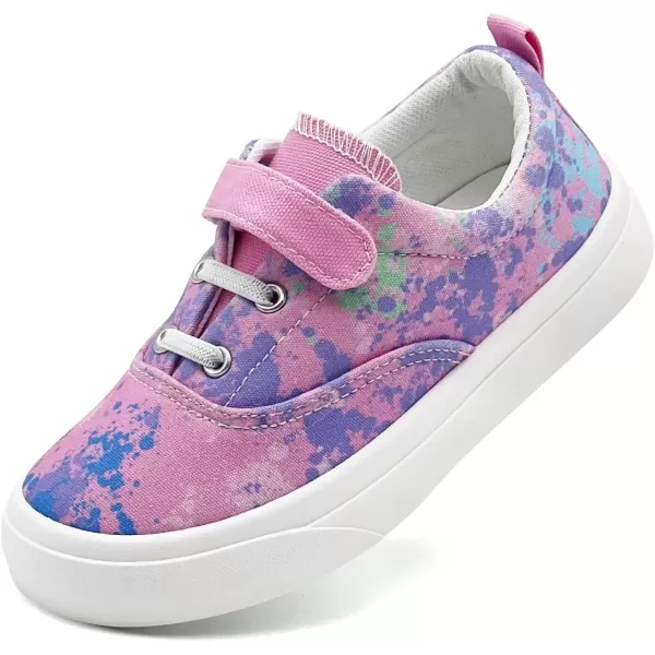 imagerosyclo Canvas Sneakers for Boys and Girls Toddler Kids Walking Shoes Lightweight Breathable NonSlip Soft Adjustable Strap Baby Boy Girl Outdoor Casual Tennis Shoe for Little Big KidPink Graffiti