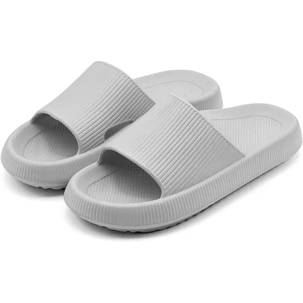 imagerosyclo Arch Support Slides for Women and Men Cloud Recovery Sandals Pillow Plantar Fasciitis Slippers Pain Relief Cushion Cozy Thick Sole Indoor and OutdoorGrey