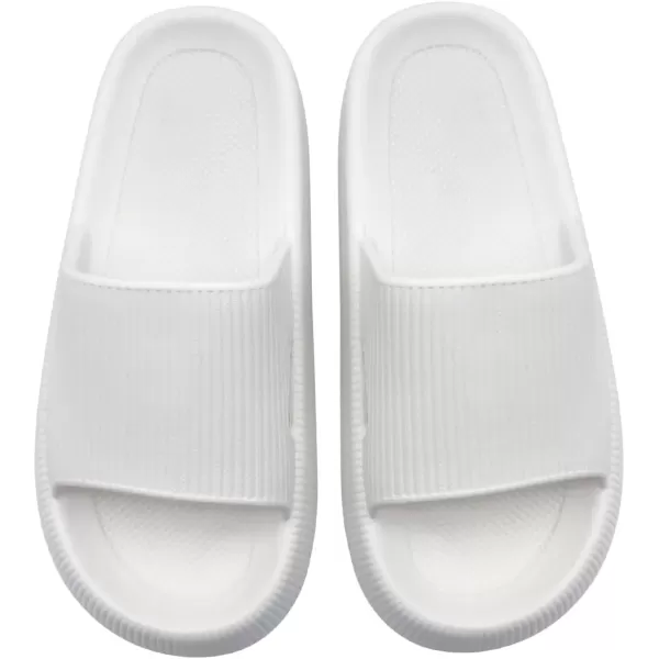 imagerosyclo Arch Support Slides for Women and Men Cloud Recovery Sandals Pillow Plantar Fasciitis Slippers Pain Relief Cushion Cozy Thick Sole Indoor and OutdoorPure White
