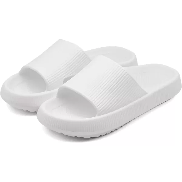 imagerosyclo Arch Support Slides for Women and Men Cloud Recovery Sandals Pillow Plantar Fasciitis Slippers Pain Relief Cushion Cozy Thick Sole Indoor and OutdoorPure White