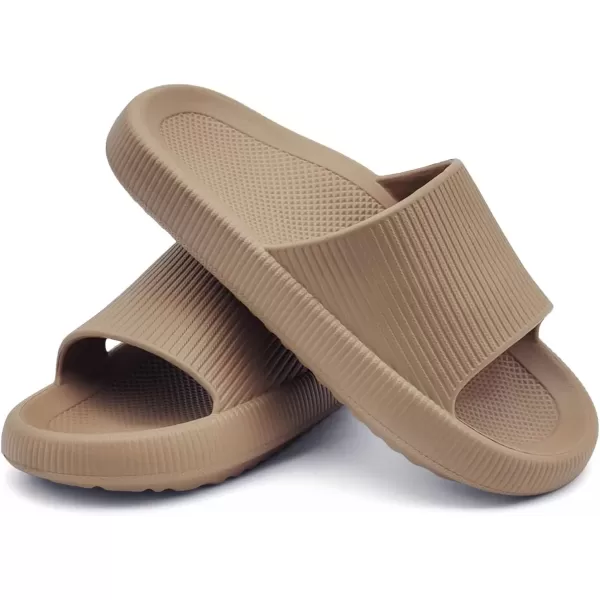 imagerosyclo Arch Support Slides for Women and Men Cloud Recovery Sandals Pillow Plantar Fasciitis Slippers Pain Relief Cushion Cozy Thick Sole Indoor and OutdoorBrown