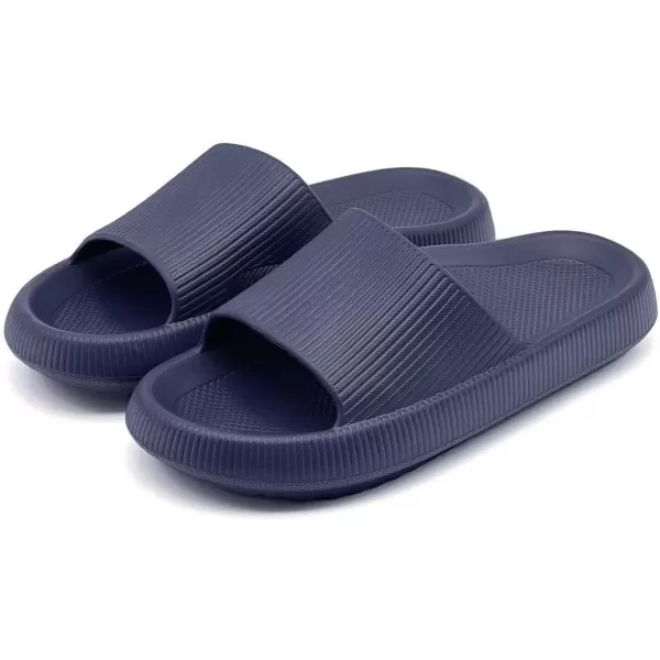 imagerosyclo Arch Support Slides for Women and Men Cloud Recovery Sandals Pillow Plantar Fasciitis Slippers Pain Relief Cushion Cozy Thick Sole Indoor and OutdoorNavy Blue