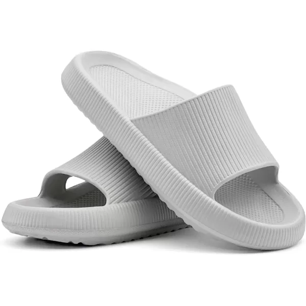 imagerosyclo Arch Support Slides for Women and Men Cloud Recovery Sandals Pillow Plantar Fasciitis Slippers Pain Relief Cushion Cozy Thick Sole Indoor and OutdoorGrey