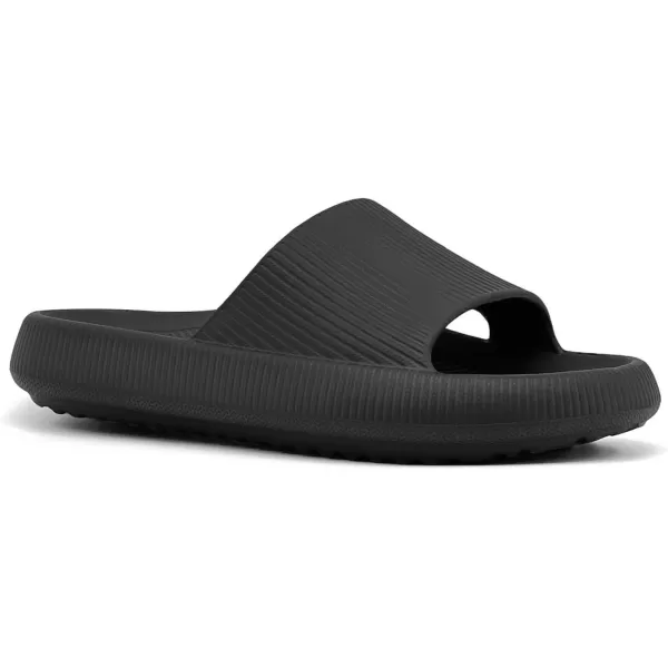 imagerosyclo Arch Support Slides for Women and Men Cloud Recovery Sandals Pillow Plantar Fasciitis Slippers Pain Relief Cushion Cozy Thick Sole Indoor and OutdoorBlack
