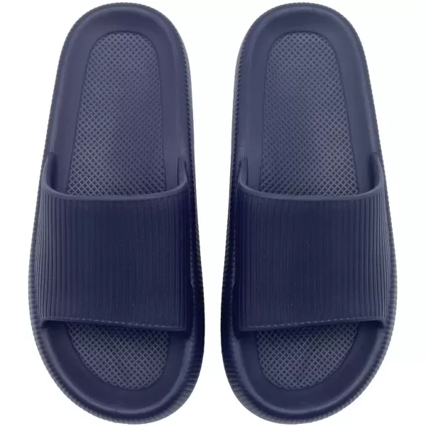 imagerosyclo Arch Support Slides for Women and Men Cloud Recovery Sandals Pillow Plantar Fasciitis Slippers Pain Relief Cushion Cozy Thick Sole Indoor and OutdoorNavy Blue